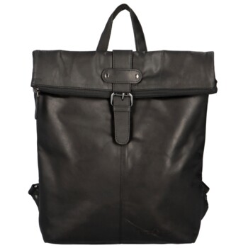 Luxusní kožený batoh černý - Greenwood Duster
