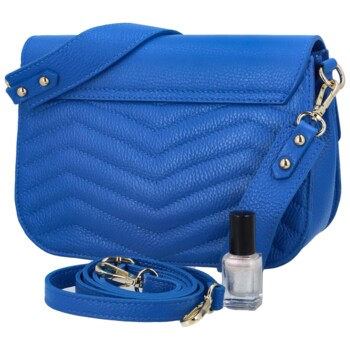 Dámská kožená crossbody kabelka královsky modrá - Delami Inelly