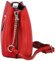 Dámská kožená crossbody kabelka červená - ItalY Euren