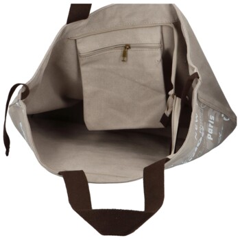 Látková plážová taška šedá - Just Glamour