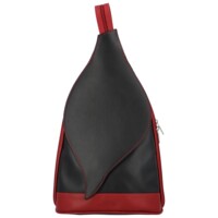 Dámský kožený batůžek černo červený - ItalY Strap