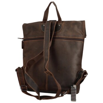 Luxusní kožený batoh tmavě hnědý - Greenwood Duster