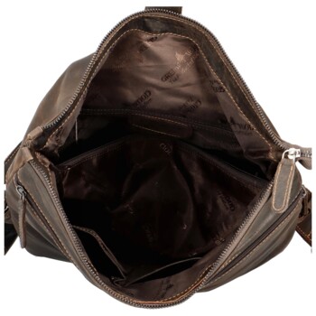 Luxusní kožený batoh tmavě hnědý - Greenwood Duster