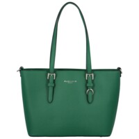 Dámská kabelka přes rameno saffiano tmavě zelená - FLORA&CO Aileen