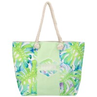 Moderní plážová taška světlá zeleno modrá - Jesicca