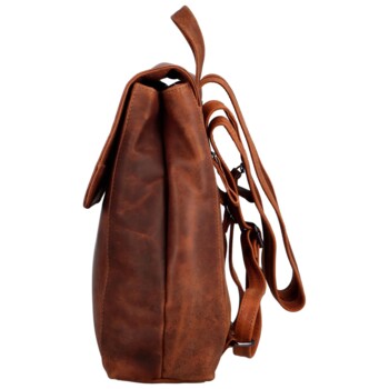 Dámský kožený batoh hnědý - Greenwood Angie