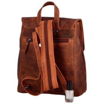 Dámský kožený batoh hnědý - Greenwood Angie