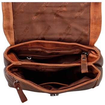 Dámský kožený batoh hnědý - Greenwood Angie