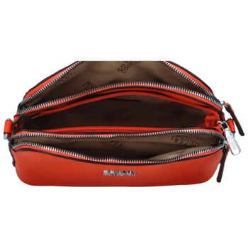 Pevná dámská crossbody kabelka oranžová - Coveri Layla