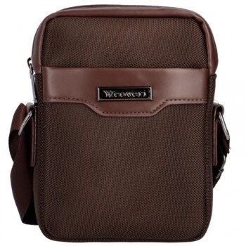 Pánská crossbody taška tmavě hnědá - Coveri Leonardo