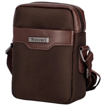 Pánská crossbody taška tmavě hnědá - Coveri Leonardo