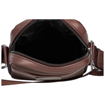 Pánská crossbody taška tmavě hnědá - Coveri Leonardo