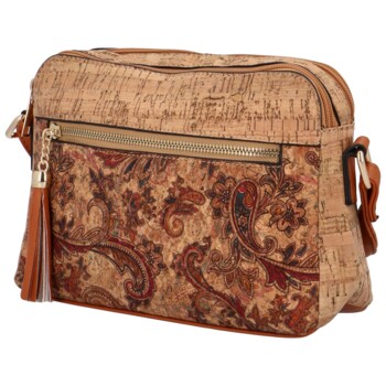 Dámská crossbody kabelka světle hnědá - Firenze Lolika