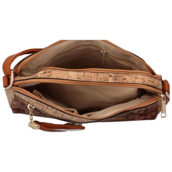 Dámská crossbody kabelka světle hnědá - Firenze Lolika