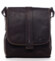 Pánská kožená crossbody taška tmavě hnědá - Greenwood Chester 2