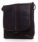 Pánská kožená crossbody taška tmavě hnědá - Greenwood Chester 2