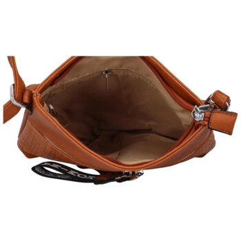 Dámská crossbody kabelka světle hnědá - Romina Dekora