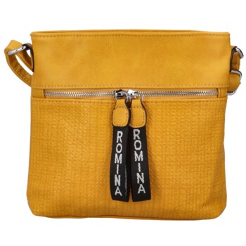 Dámská crossbody kabelka žlutá - Romina Dekora
