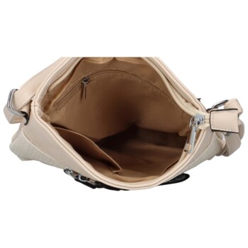 Dámská crossbody kabelka světle béžová - Romina Dekora