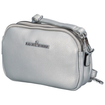 Dámska crossbody kabelka stříbrná - Coveri Renomo