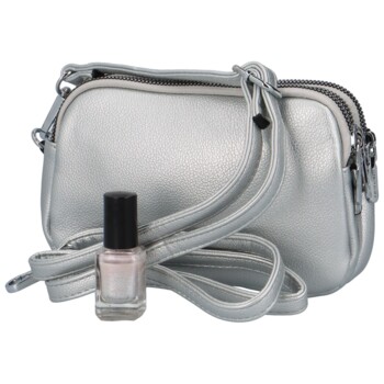 Dámska crossbody kabelka stříbrná - Coveri Renomo