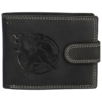 Pánská kožená peněženka černá - Delami Aroga Býk