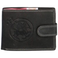Pánská kožená peněženka černá - Delami Aroga Střelec