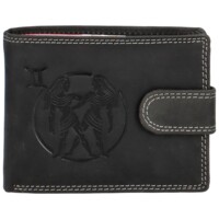 Pánská kožená peněženka černá - Delami Aroga Blíženci