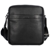 Pánská kožená crossbody taška černá - Katana Aleta