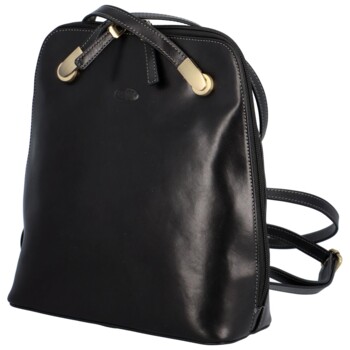 Dámský kožený batoh kabelka černý - Katana Bernardina