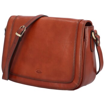 Dámská kožená crossbody kabelka hnědá - Katana Ladybona
