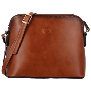 Dámská kožená crossbody kabelka hnědá - Katana Erno