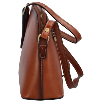 Dámská kožená crossbody kabelka hnědá - Katana Erno