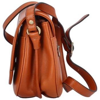 Dámská kožená crossbody kabelka světle hnědá - Katana Versa B