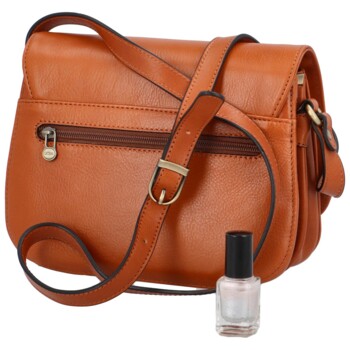 Dámská kožená crossbody kabelka světle hnědá - Katana Versa B