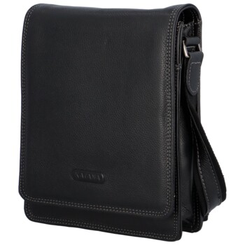 Pánska kožená crossbody taška černá - Katana Rorry