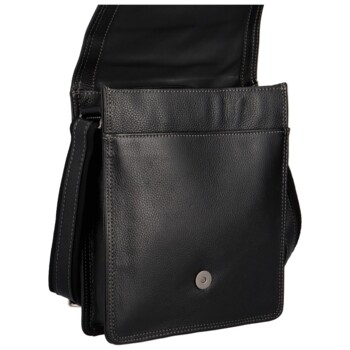 Pánska kožená crossbody taška černá - Katana Rorry