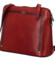 Dámská kožená crossbody kabelka tmavě červená - Katana Elenka