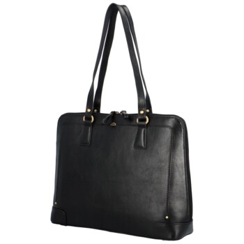 Dámská kožená kabelka černá - Katana Leopold