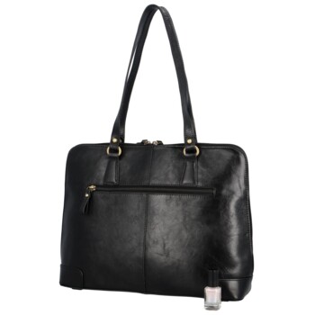 Dámská kožená kabelka černá - Katana Leopold
