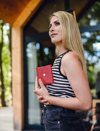Dámská kožená peněženka červená - Vuch Estoll 