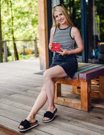 Dámská kožená peněženka červená - Vuch Estoll 