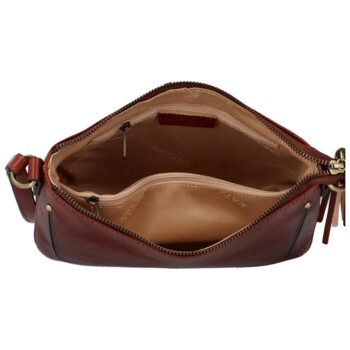 Dámská kožená crossbody kabelka hnědá - Katana Sinula