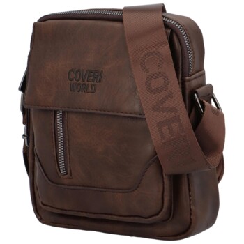 Pánská crossbody taška na doklady tmavě hnědá - Coveri Joachym