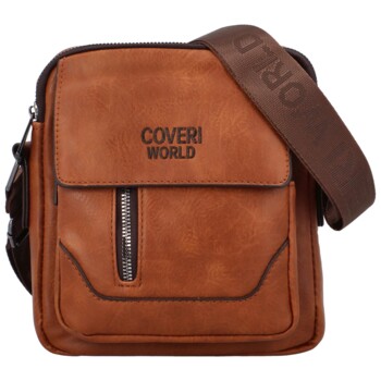 Pánská crossbody taška na doklady hnědá - Coveri Joachym