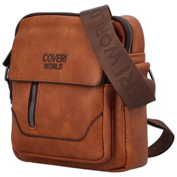 Pánská crossbody taška na doklady hnědá - Coveri Joachym