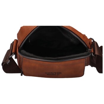Pánská crossbody taška na doklady hnědá - Coveri Joachym