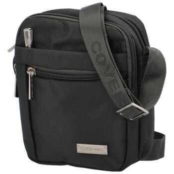 Pánská crossbody taška na doklady tmavě šedá - Coveri Lukan