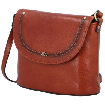 Dámská kožená crossbody kabelka hnědá - Katana Elvírana