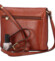 Dámská kožená crossbody kabelka hnědá - Katana Elvírana